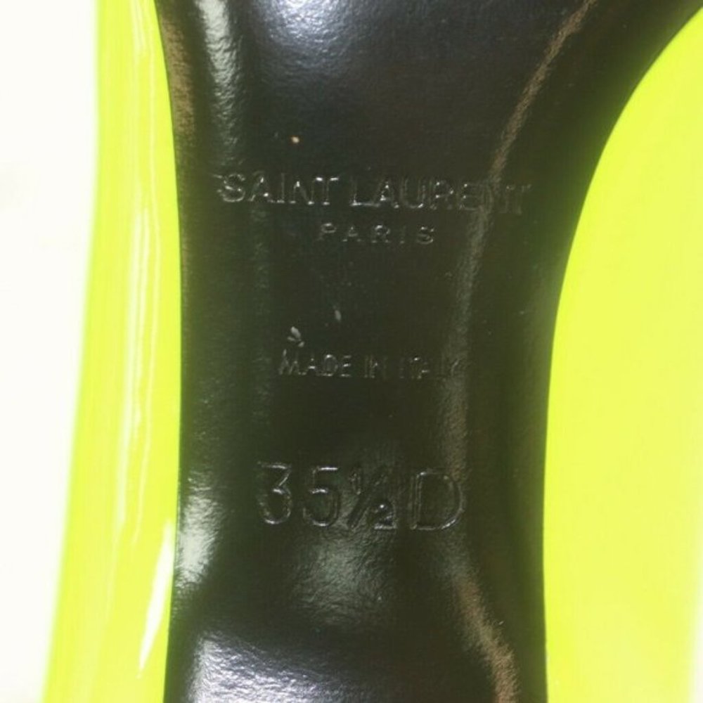 Saint Laurent Kiki Neon Patent Leather Pumps - Picture 7 of 10